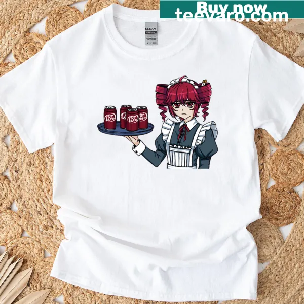 Cartoon graphic of Teto Maid Pepper on a playful T-shirt