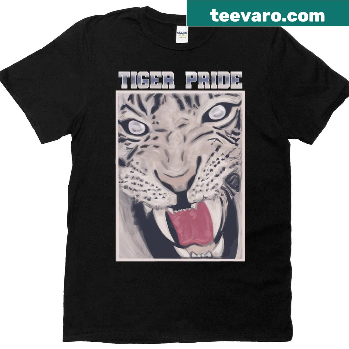 T-shirt featuring the phrase 'Tiger Pride' in bold typography. — on a men's t-shirt