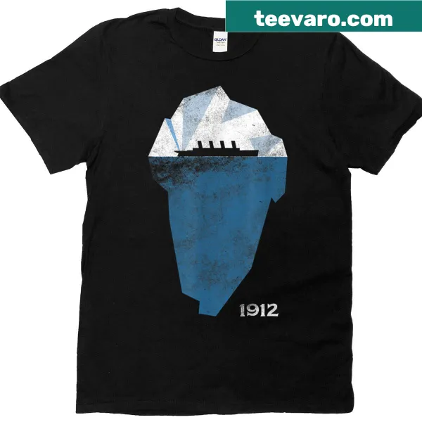 Illustrative Titanic tee with iceberg graphic commemorating April 1912 voyage