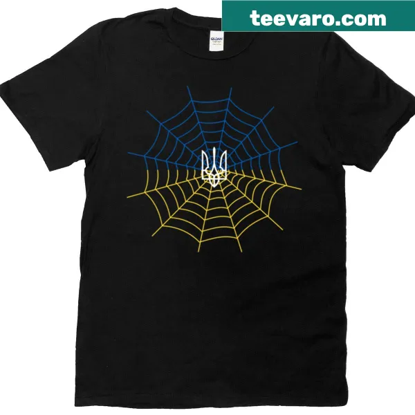Ukrainian T-shirt with trident and Pavutinny design