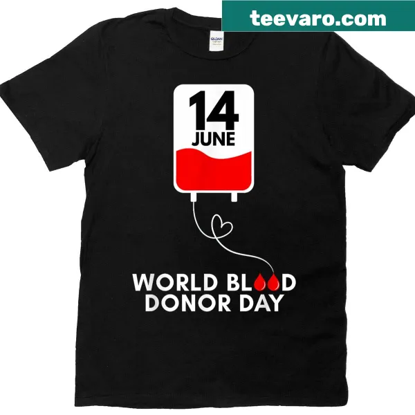 Awareness T-shirt for World Blood Donor Day with impactful text