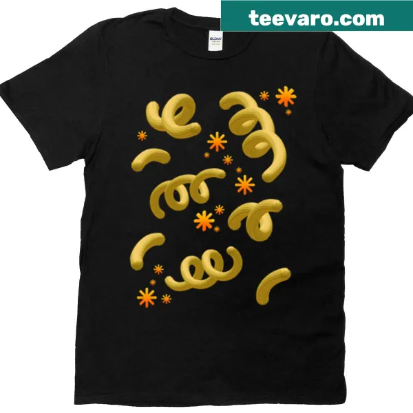 T-shirt featuring cheerful illustrations of colorful sprinkles
