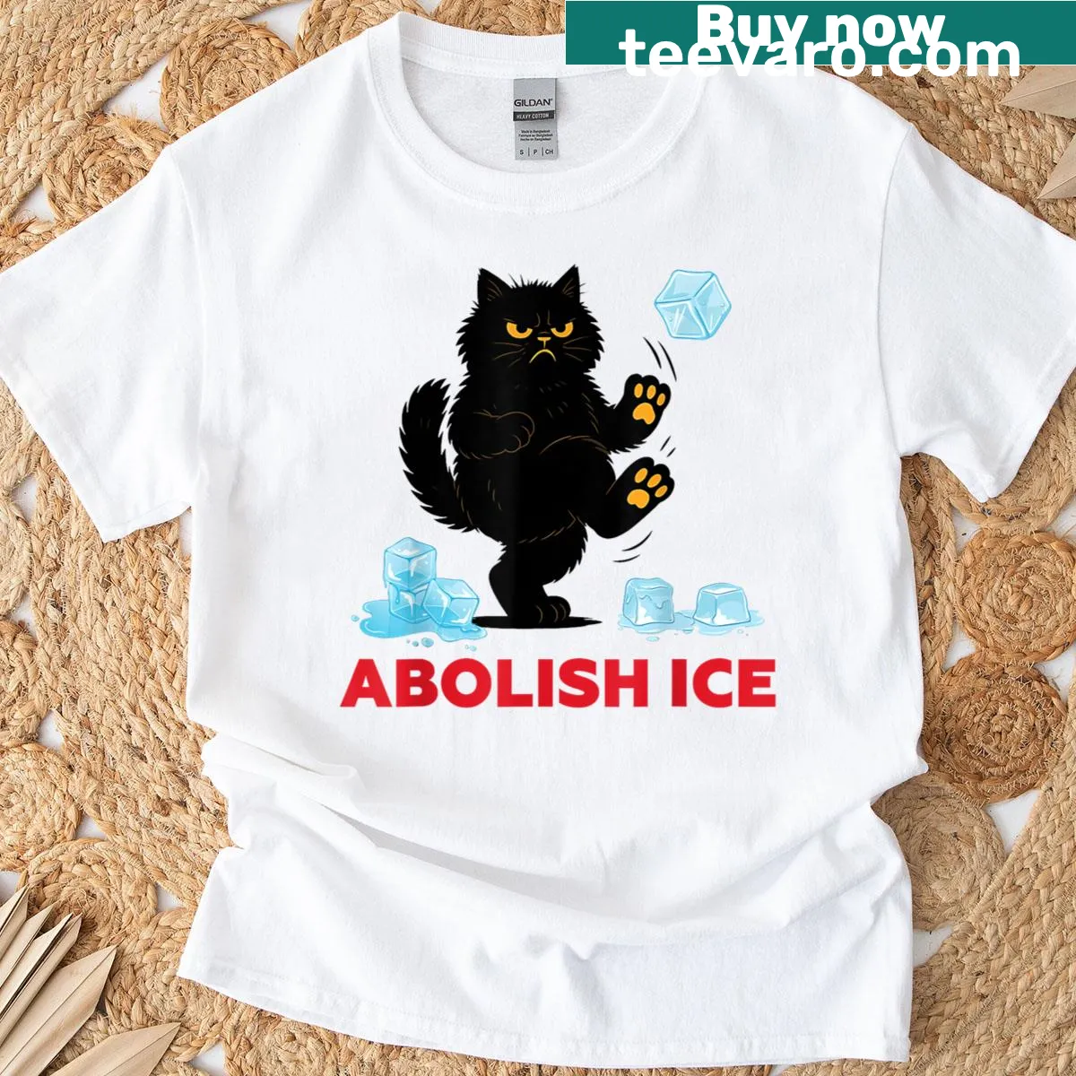 Retro-style T-shirt featuring 'Abolish Ice' for social justice advocates. — on a men's t-shirt