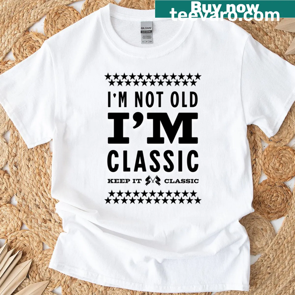 Funny typography T-shirt with age slogan for celebrations — on a men's t-shirt