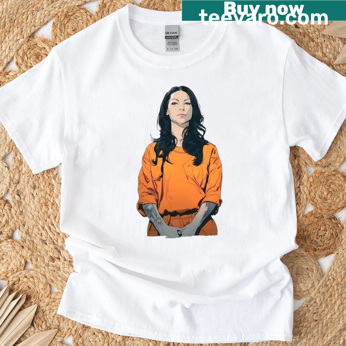 Illustrative T-shirt celebrating Alex Vause — on a men's t-shirt