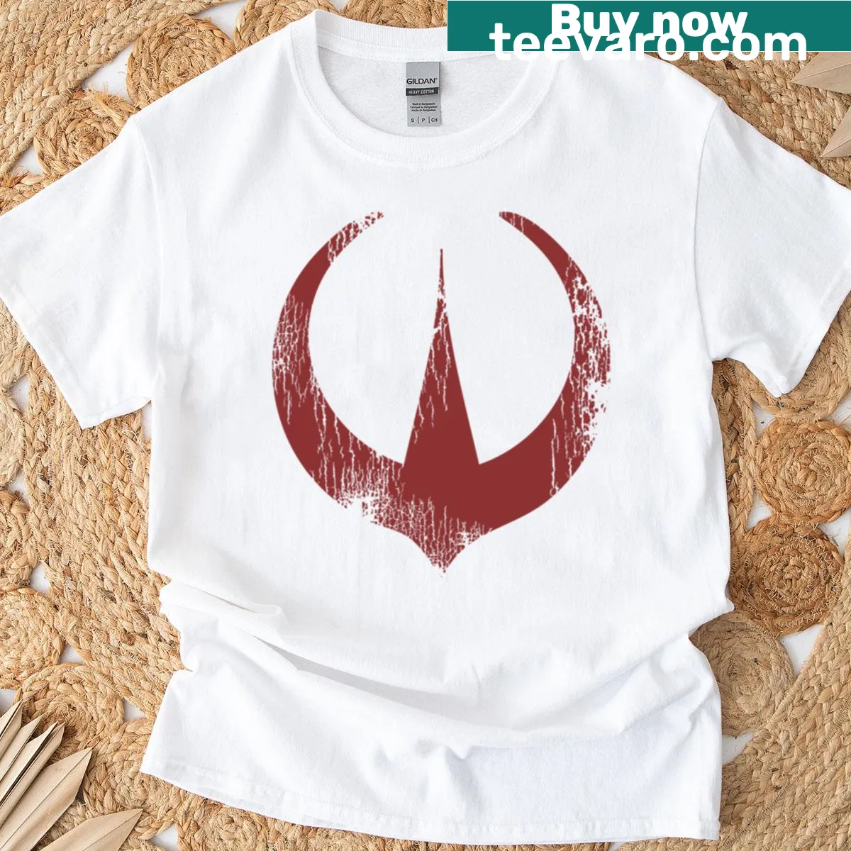 Minimalist T-shirt featuring the Andor logo — on a men's t-shirt