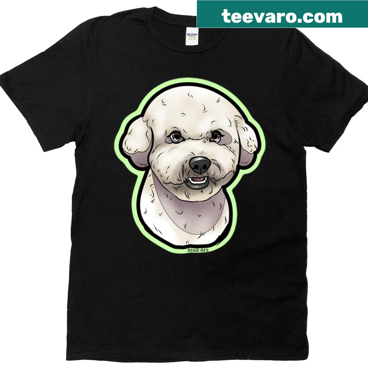 Illustration of a Bichon Frise on a T-shirt — on a men's t-shirt