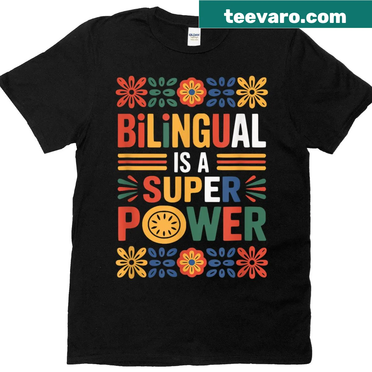 Inspirational bilingualism T-shirt for Hispanic Heritage Month — on a men's t-shirt
