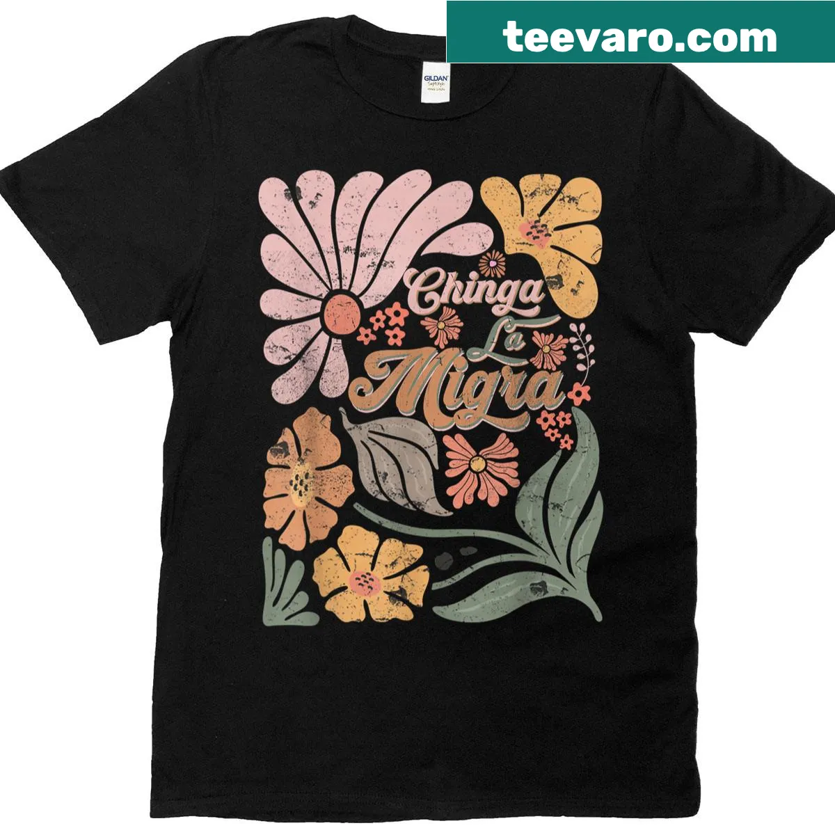 Boho retro design with bold typography on a 4th of July t-shirt. — on a men's t-shirt
