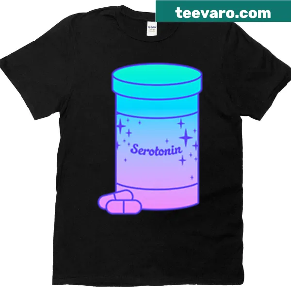 Playful T-shirt with 'Bottled Serotonin' text for a positive vibe