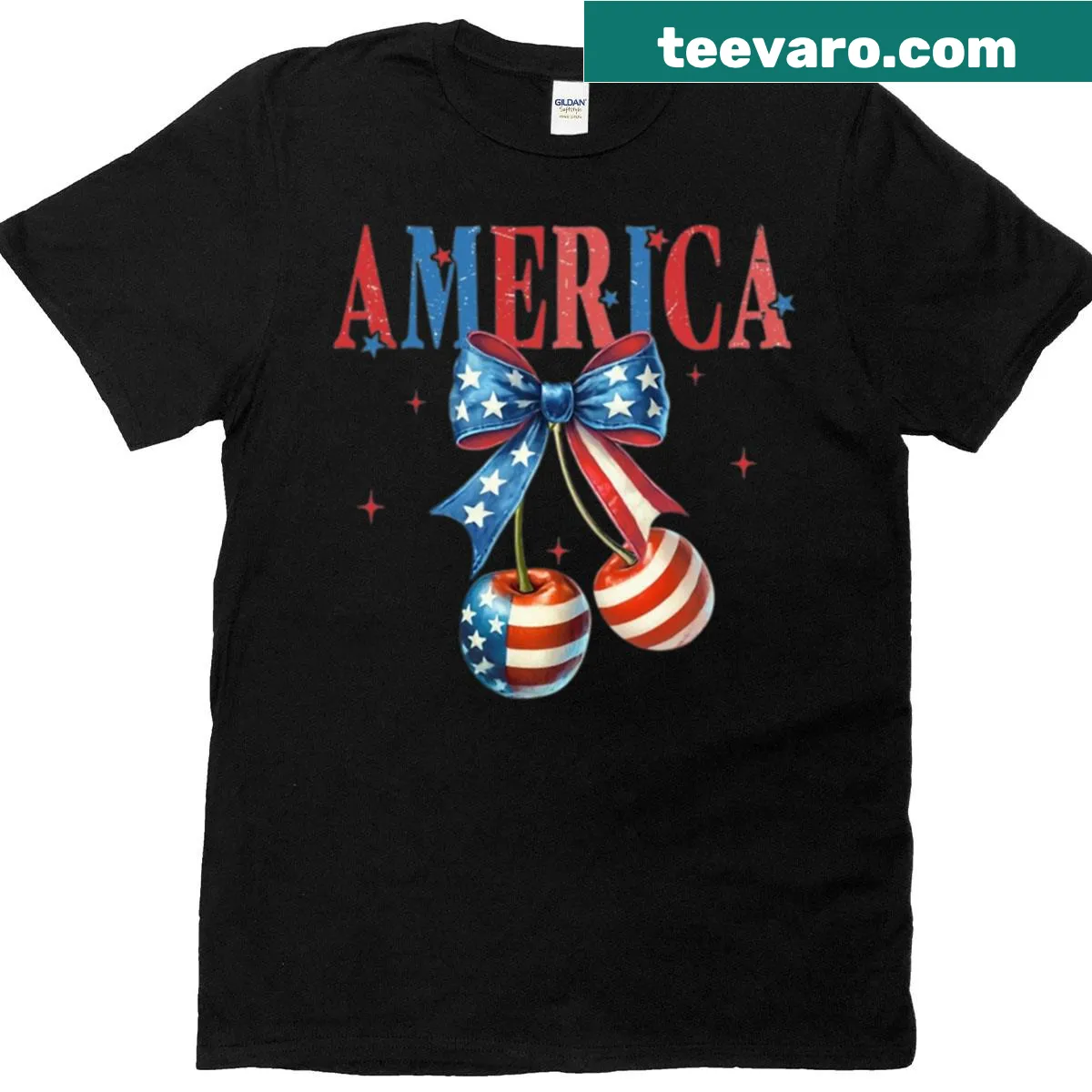 Patriotic T-shirt for celebrating America with bold graphics. — on a men's t-shirt
