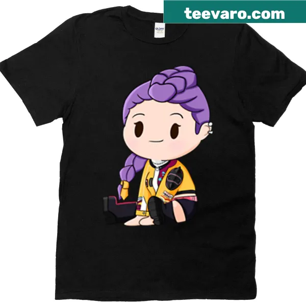 Chibi Kpop Demon Hunters T-shirt with playful cartoon characters