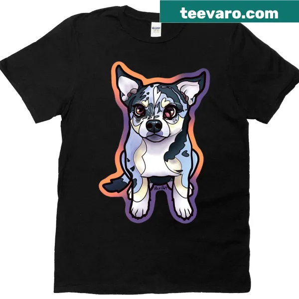 Cute illustration of a chihuahua on a T-shirt