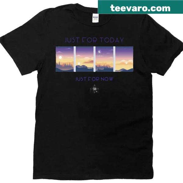 Inspirational typography on a mindfulness-themed t-shirt