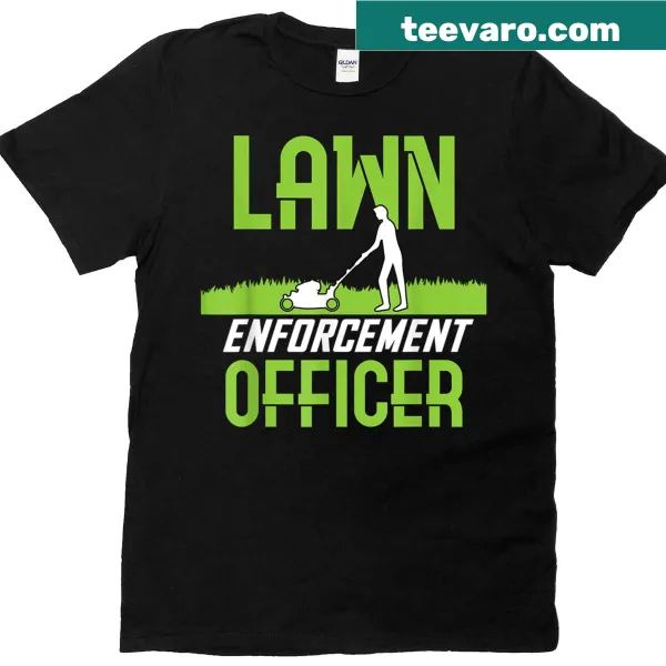 Funny Lawn Mowing T-shirt featuring humorous lawn care art