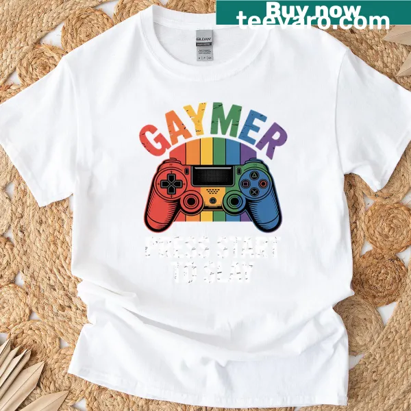 Rainbow flag design combined with gaming elements for LGBTQ+ pride