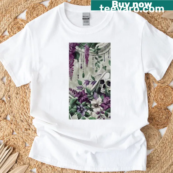Whimsical ghost graphic on a t-shirt with humorous tone