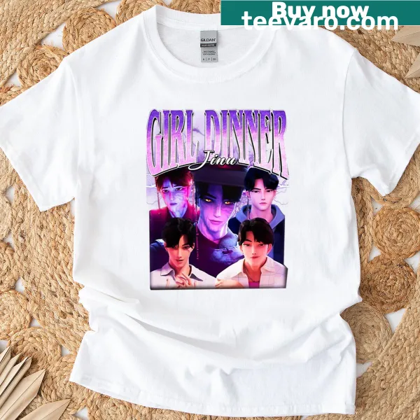 Demon hunter graphic on a playful K-pop themed T-shirt