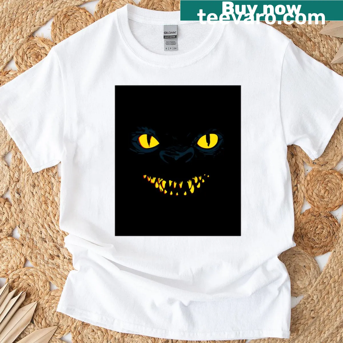 Cartoon gremlin design on a t-shirt — on a men's t-shirt