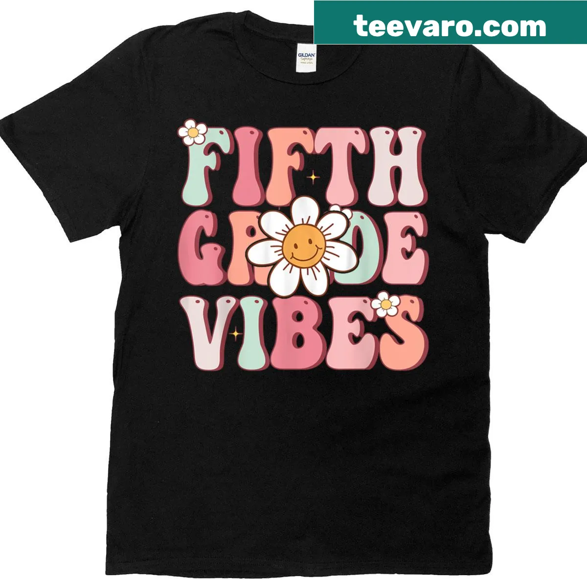 Groovy 5th Grade T-shirt for back to school — on a men's t-shirt