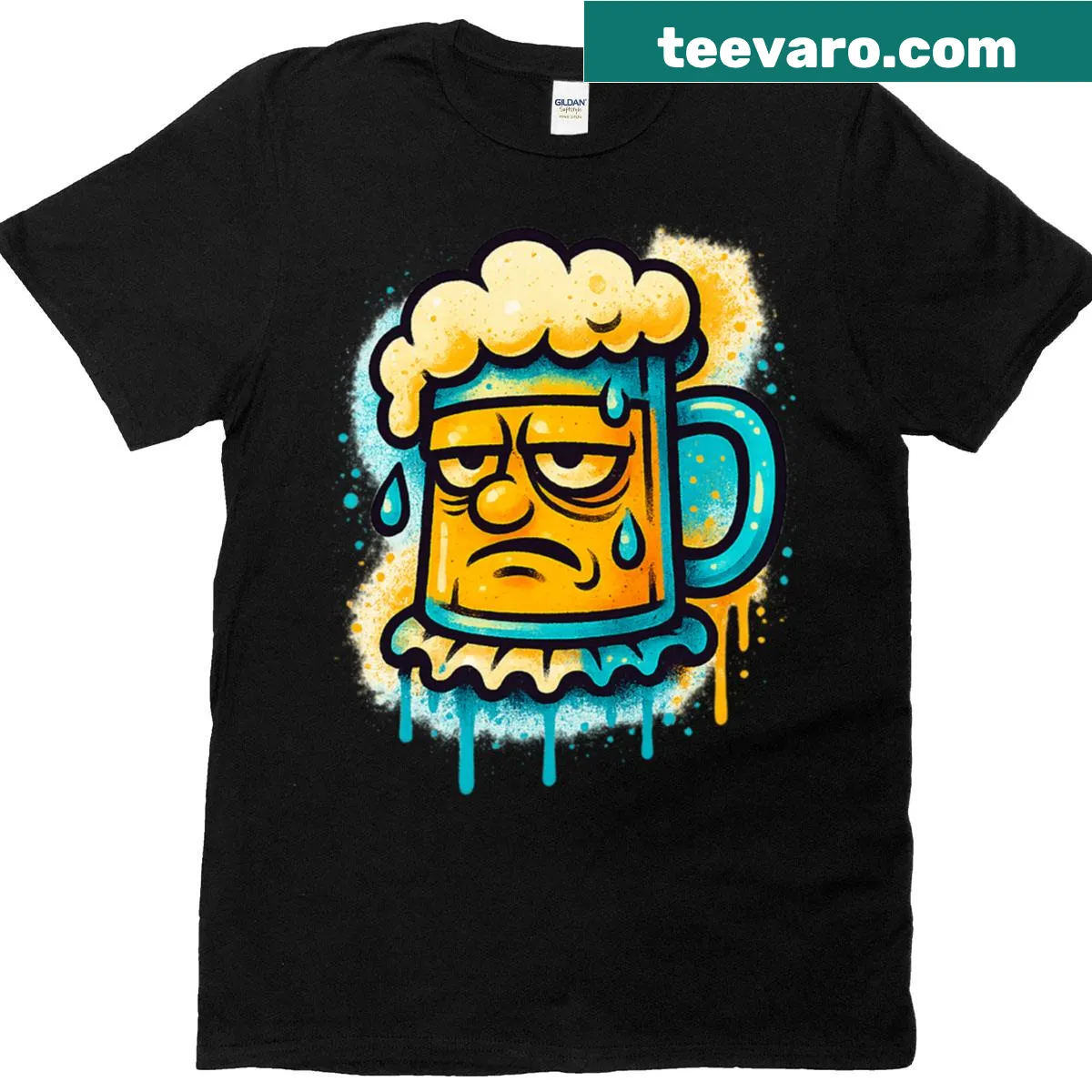 Humorous hangover-related phrase on a t-shirt — on a men's t-shirt