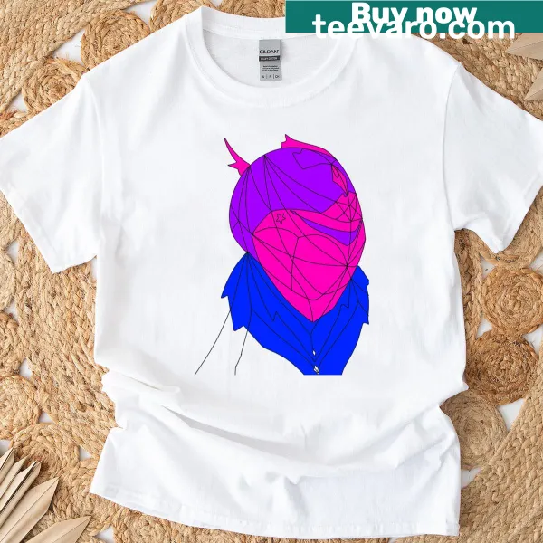 Minimalist helmet silhouette on a t-shirt