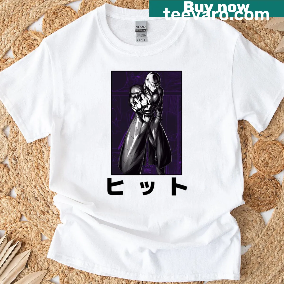 Minimalist Hit X typography in a simple frame on a T-shirt — on a men's t-shirt