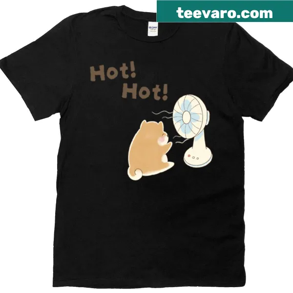 Cute T-shirt featuring a playful Shiba Inu cartoon graphic