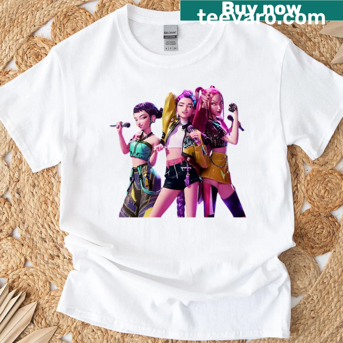Oversized t-shirt with playful microphone graphic — on a men's t-shirt