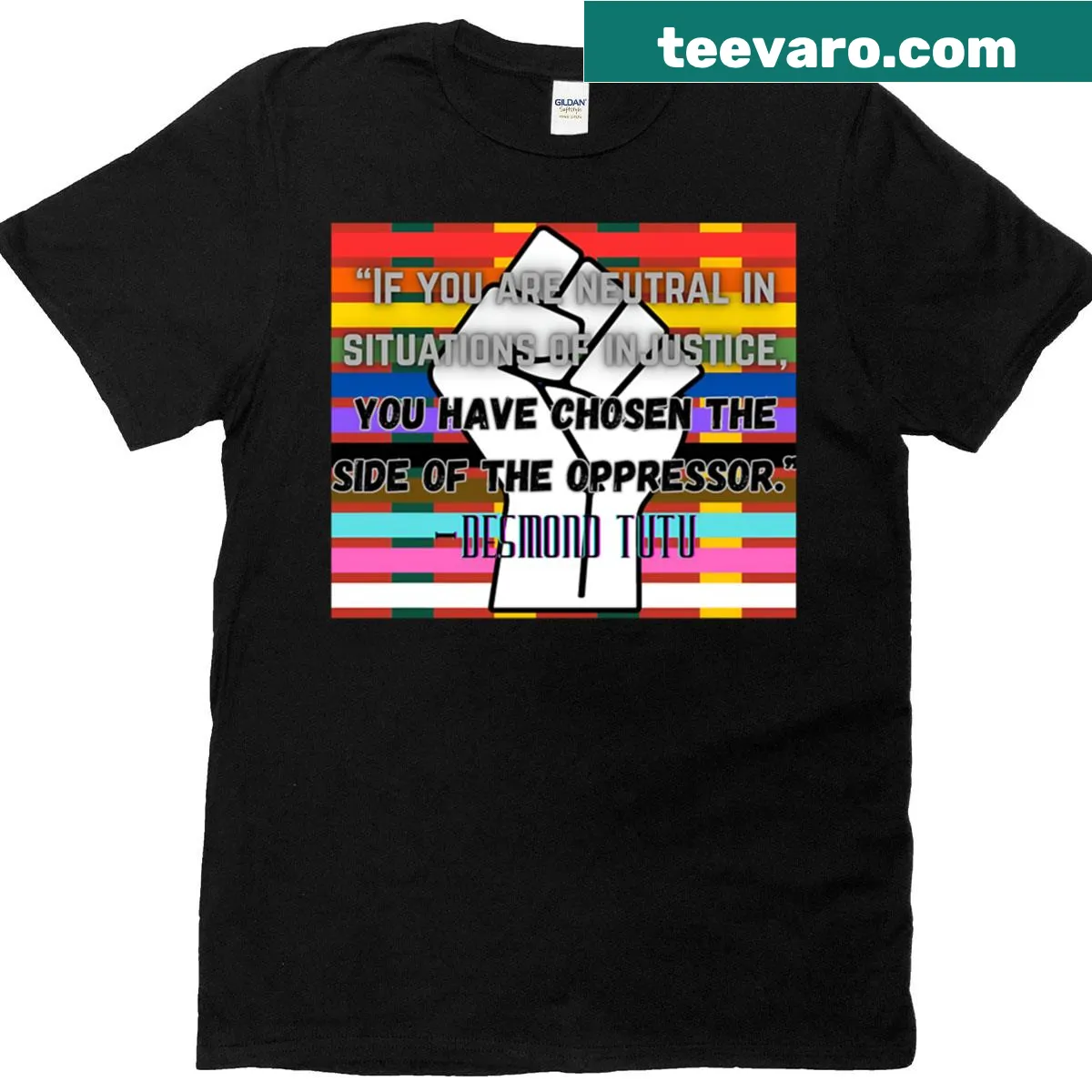 Statement T-shirt promoting Queer BIPOC liberation — on a men's t-shirt