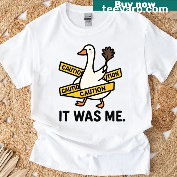 Funny mischief maker T-shirt with a silly goose design