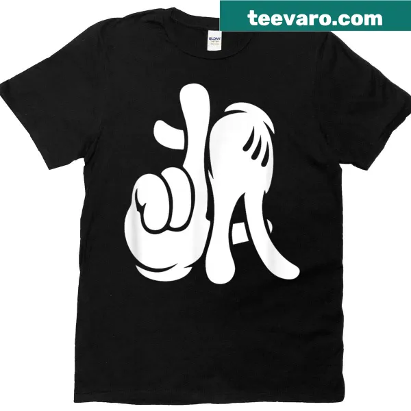 Illustrated LA hand sign graphic on T-shirt for kids