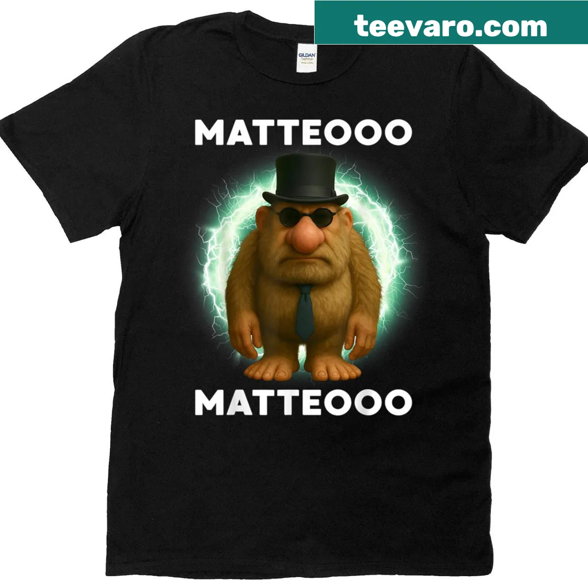 T-shirt featuring a humorous Italian Brainrot meme design — on a men's t-shirt