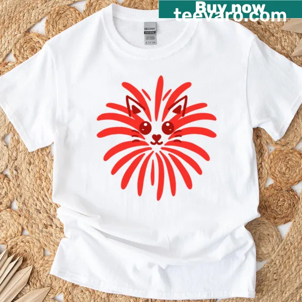 Cute cat-themed work graphic t-shirt