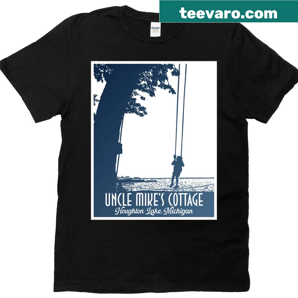 Vintage-styled sports graphic t-shirt with a swinging design — on a men's t-shirt