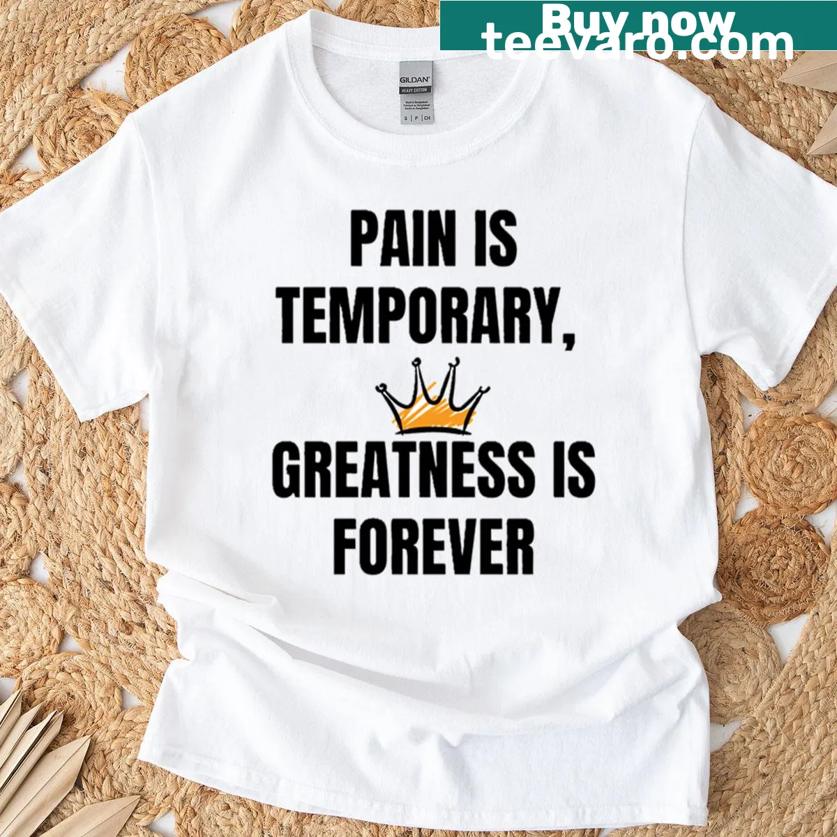 Motivational quote t-shirt with powerful saying — on a men's t-shirt