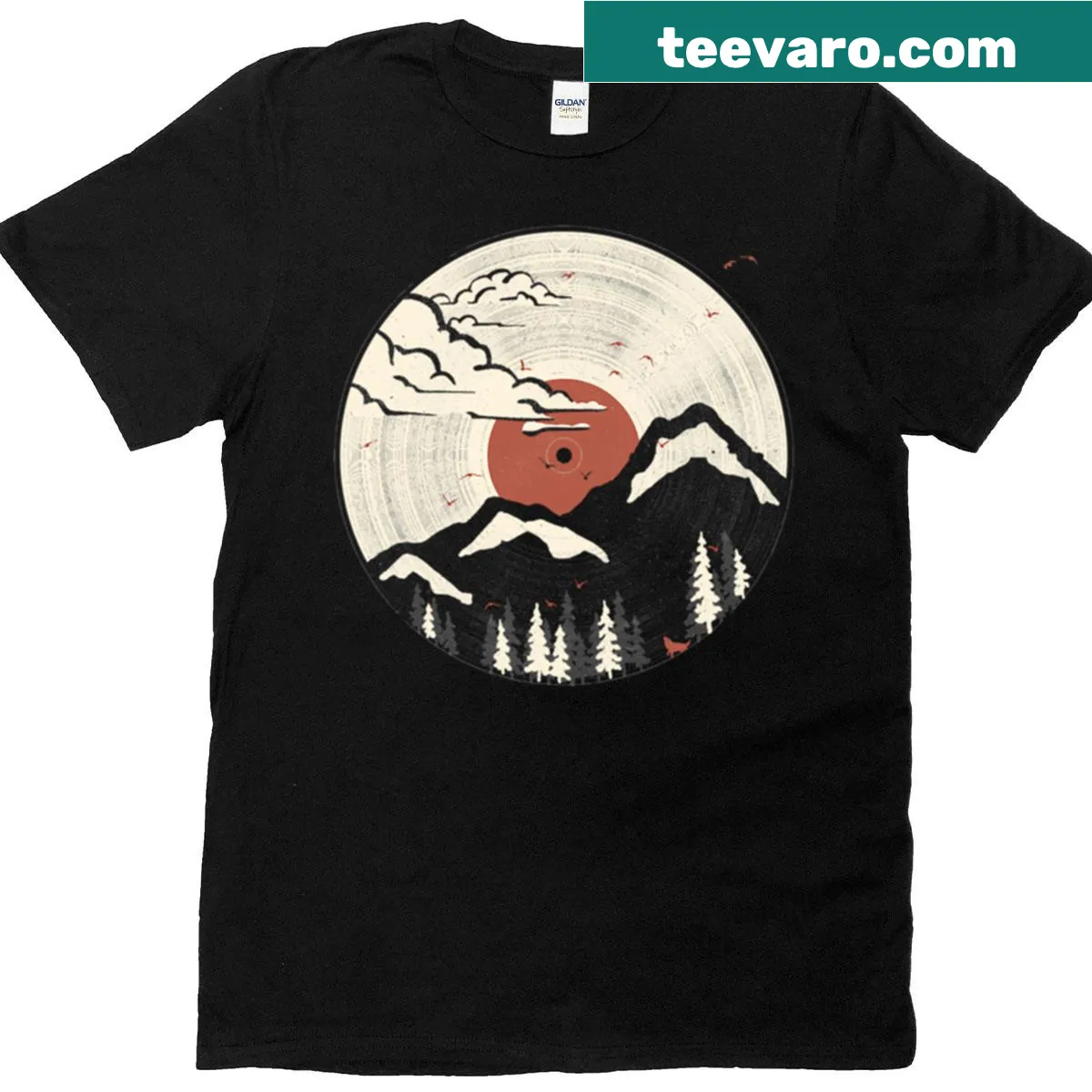 T-shirt featuring a mountain-themed graphic and the text 'Mountain Life' — on a men's t-shirt