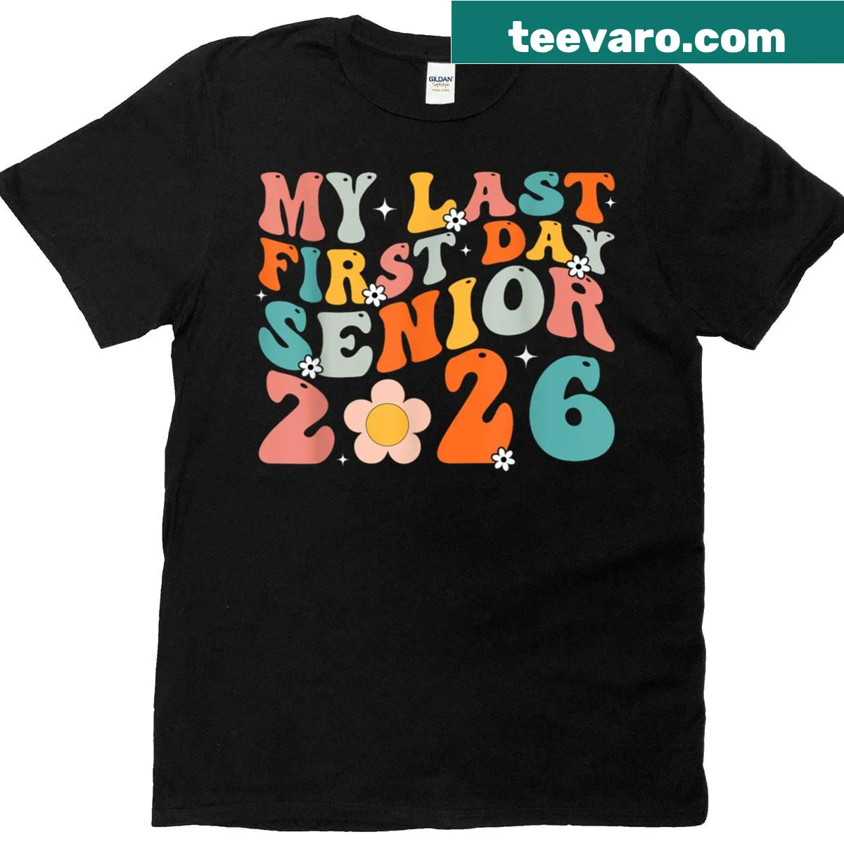 Funny back-to-school T-shirt for seniors with text design — on a men's t-shirt