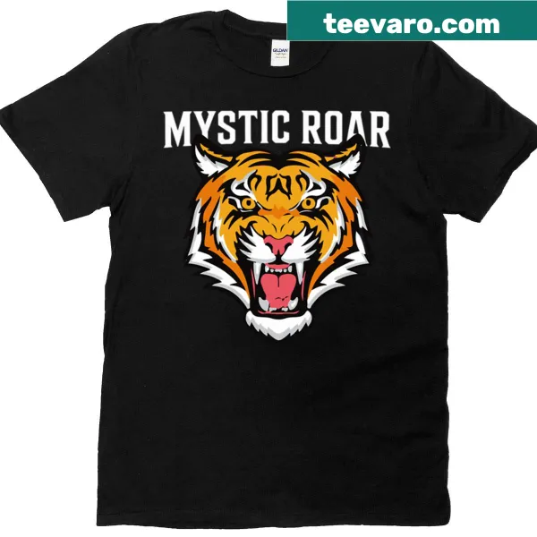 T-shirt with an illustration of a mythical creature roaring