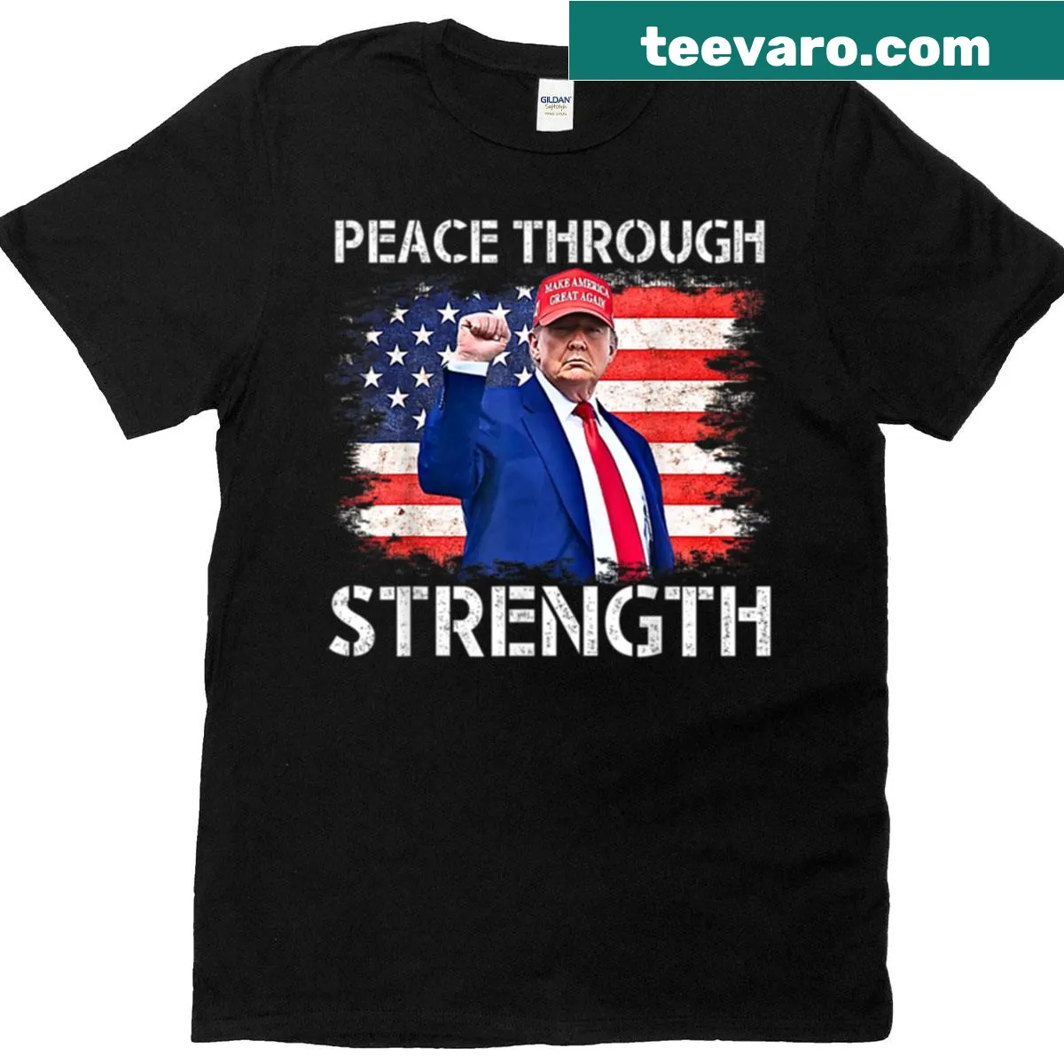 T-shirt featuring Operation Midnight Hammer graphic — on a men's t-shirt