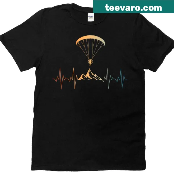 Illustrated T-shirt for paramotoring lovers featuring dynamic designs.