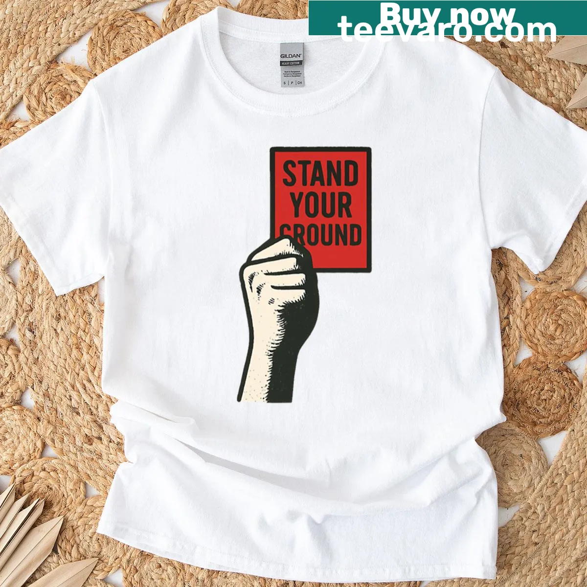 T-shirt with bold red design and text 'Take The Call' — on a men's t-shirt