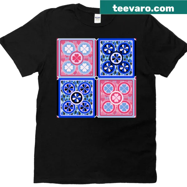Abstract typography design featuring hearts on a T-shirt