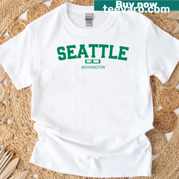 Seattle-themed design on T-shirt