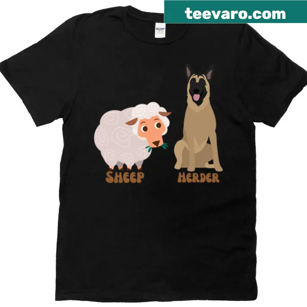 Illustration of a sheep herder on a T-shirt