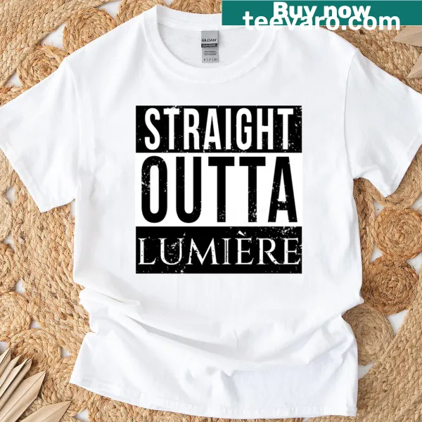 Illustrative Straight Outta Lumire T-shirt design