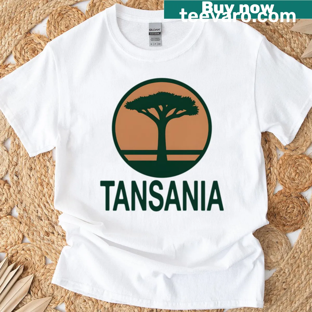 Tanzania graphic for travel enthusiasts — on a men's t-shirt