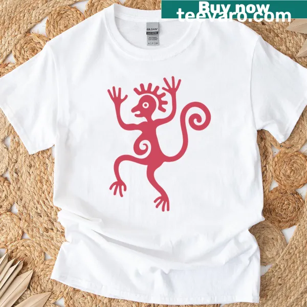 Vector illustration of a playful monkey on a T-shirt