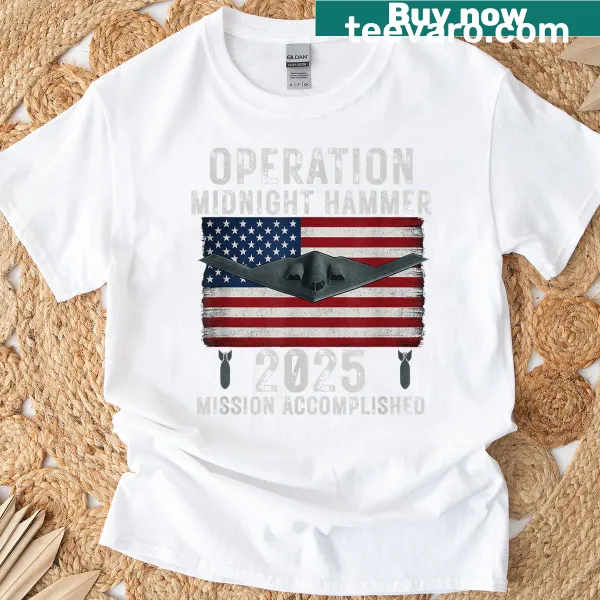 Illustration of B-2 Stealth Bomber with USA flag on a T-shirt