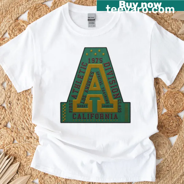 Athletic badge graphic T-shirt with varsity embroidery patch